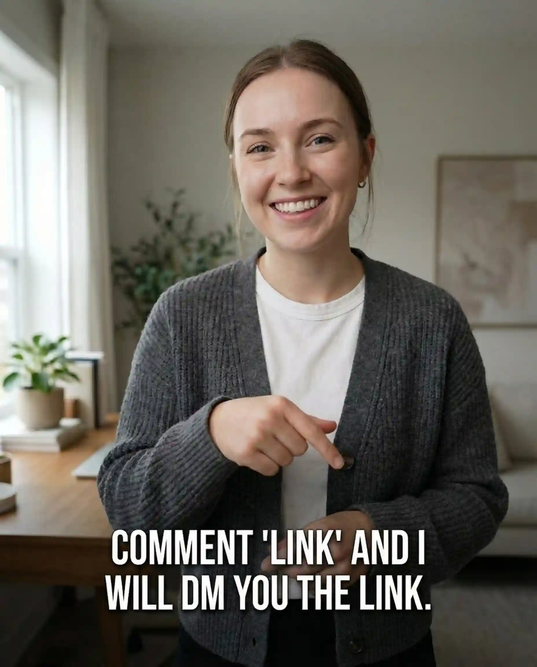 Instagram post with keyword comment trigger